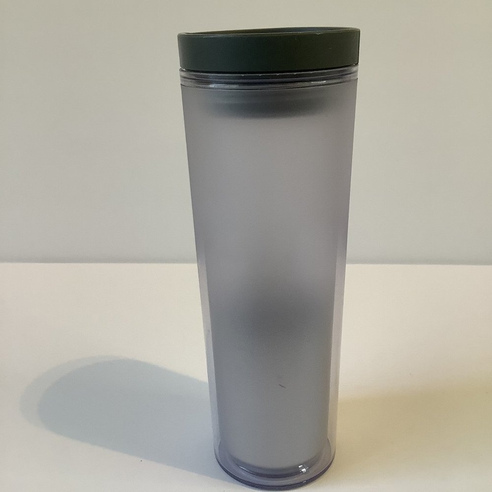 2013 Starbucks Frosted Gray Clear Ombre Tumbler - Picture 2 of 7